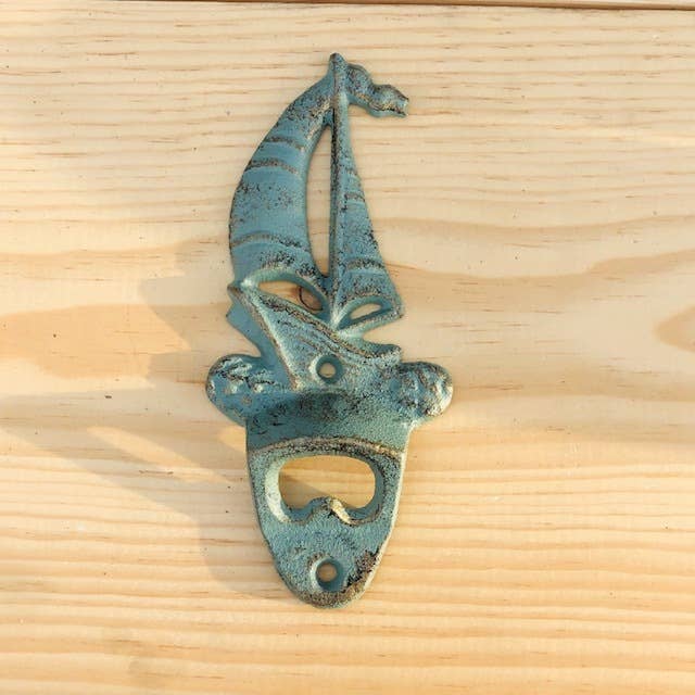 CAST IRON SAIL BOAT BOTTLE OPENER for wholesale by Midwest Craft House