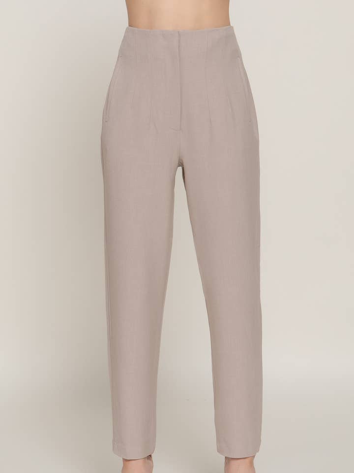 High Waist Pintuck Detail Premium Long Pants for wholesale by Active Basic | Active USA