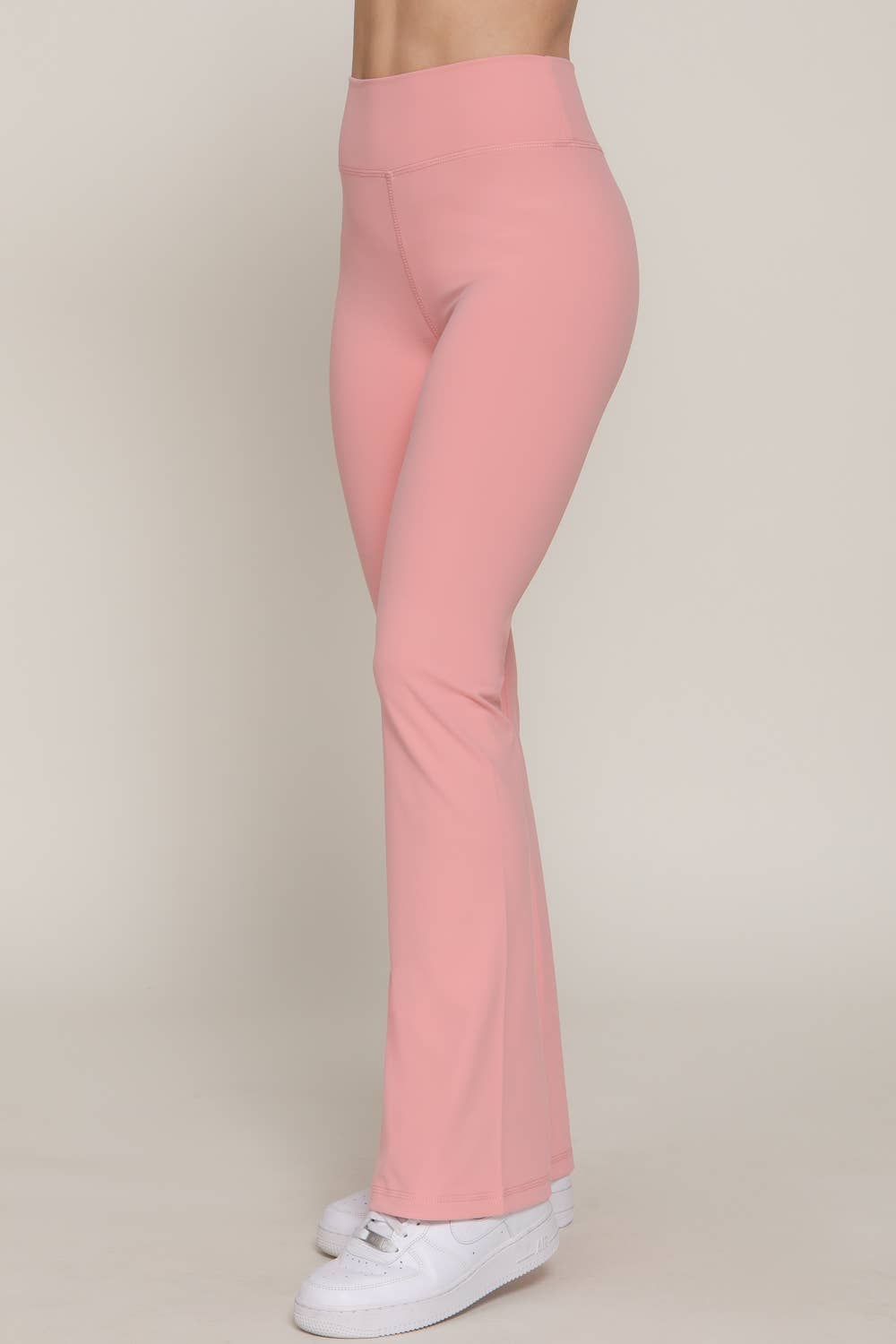 Active Basic | Active USA - Wholesale Athletic Pants - Women's - Waist Band Flare Stretch Workout Long Pants50