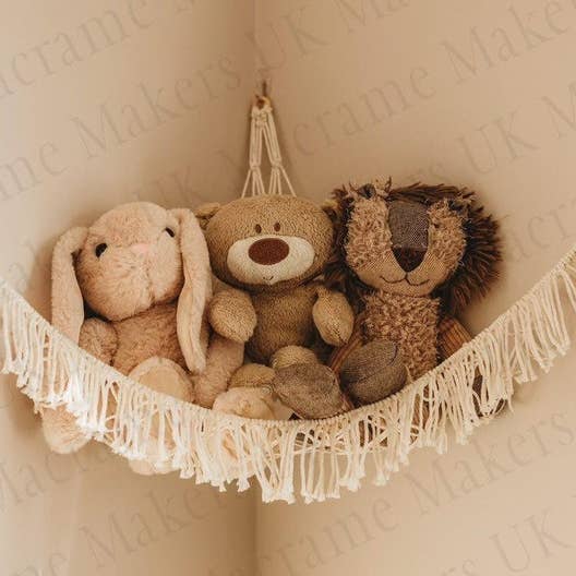 Toy hammock, soft toy storage, Nursery storage, Corner hammo for wholesale by Macrame Makers