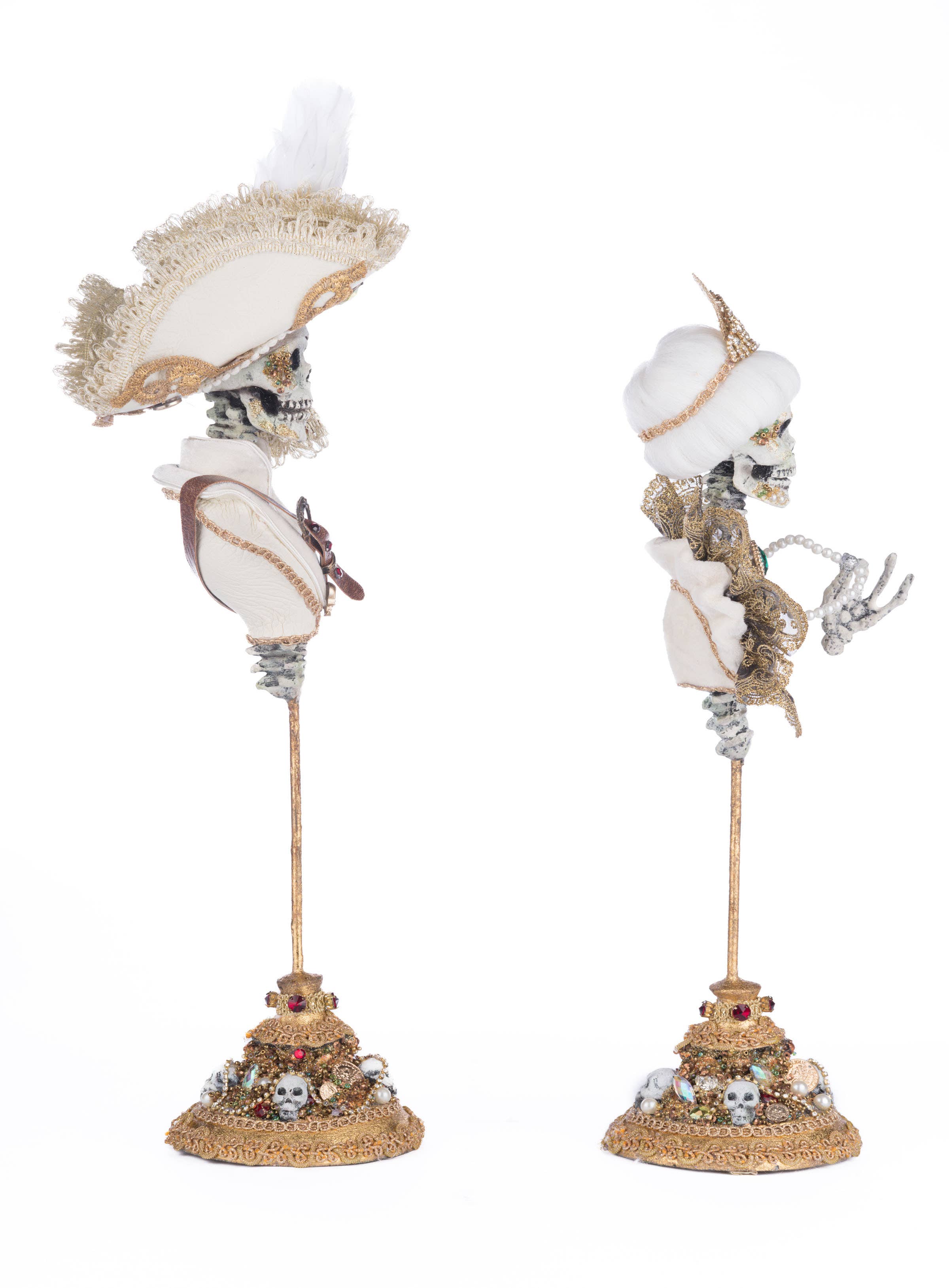 Katherine's Collection - Wholesale Decorative Figurine - Male and Female Skeleton Bust Tabletop Assortment of 23