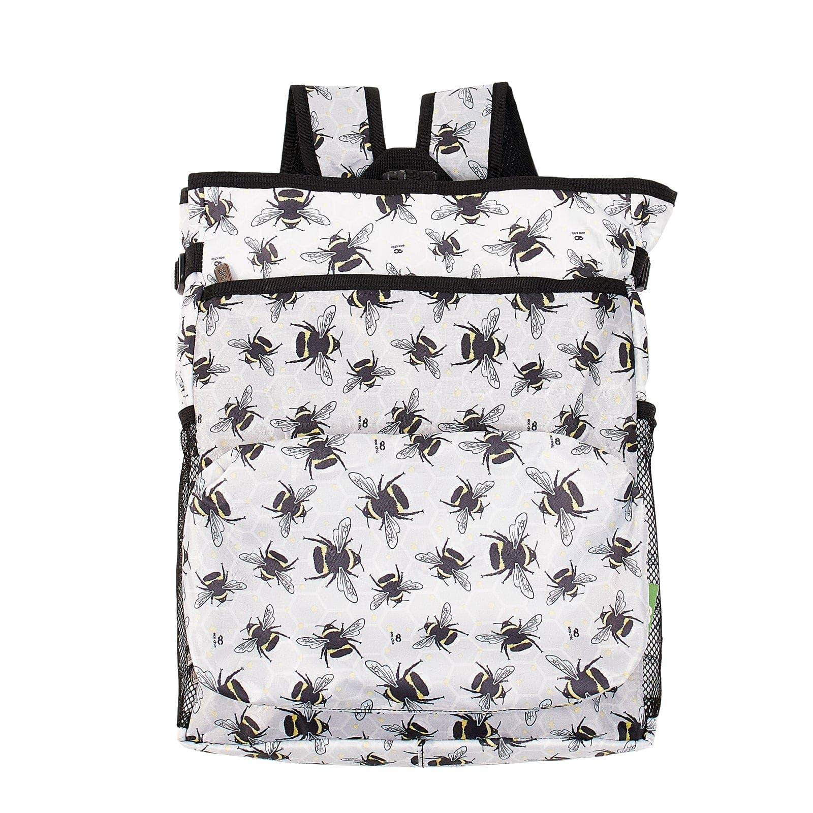 Eco Chic Lightweight Foldable Backpack Cooler Bumble Bees | Faire.com UK