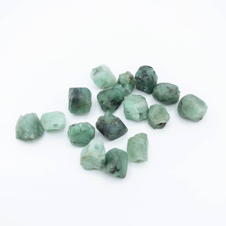 Natural Emerald Gemstone Beads • May Birthstone for Jewelry for wholesale by UBNY Collection