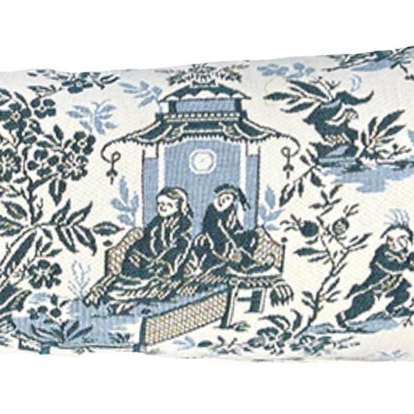 Funda de cojín larga El chino con la carretilla para venta al por mayor de Art De Lys