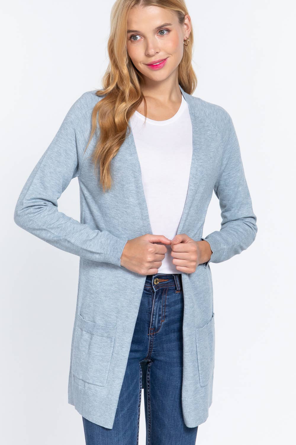 42POPS - Wholesale Cardigan - Women's - ",...SI-21342 RAGLAN SLV OPEN SWEATER CARDIGAN7
