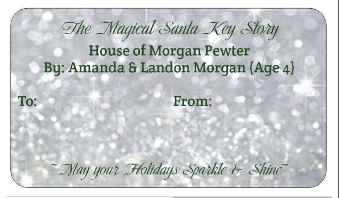 House of Morgan Pewter - Wholesale Christmas Decoration - Kids & Baby - Magical Santa Key Ornament - Christmas Eve Gift for Child4