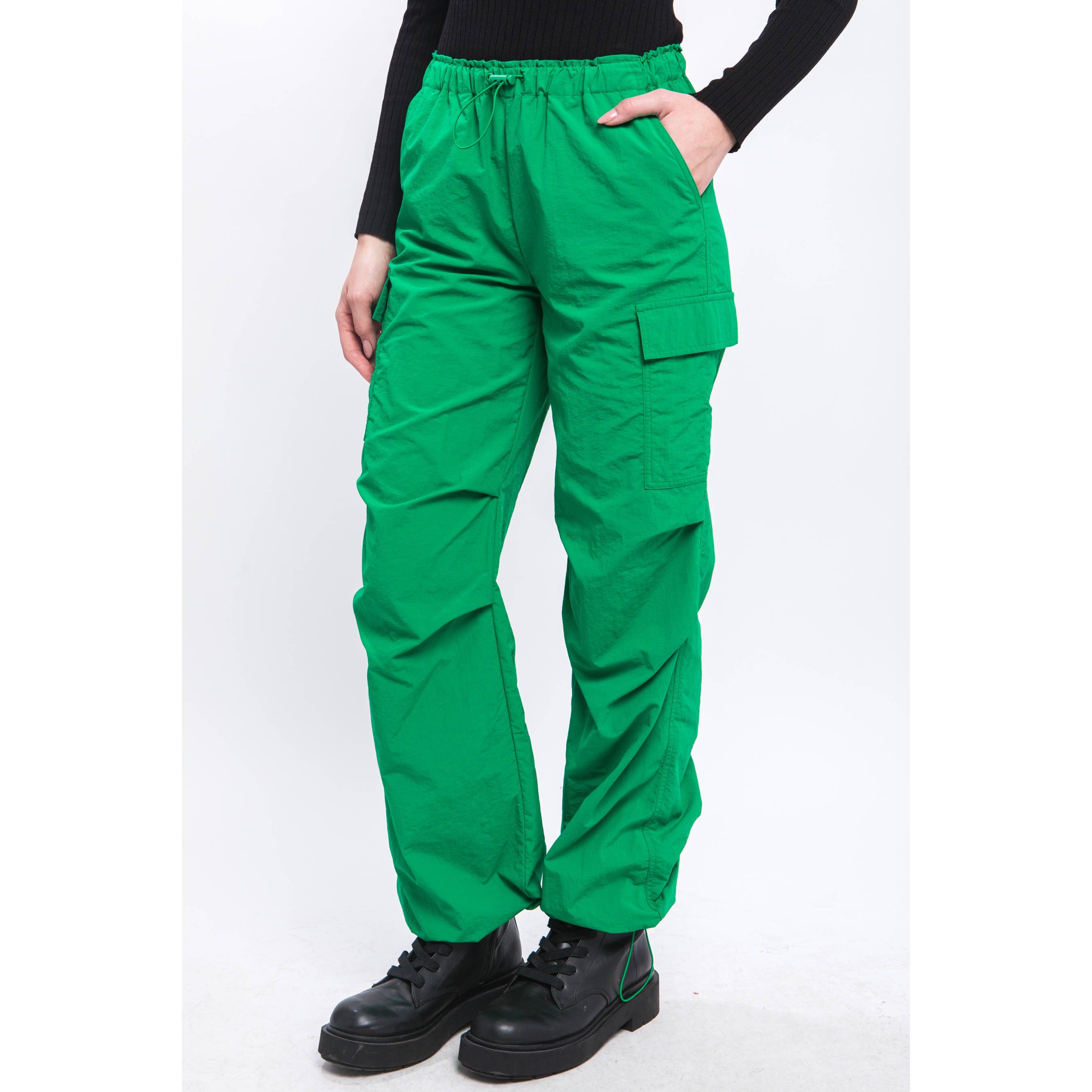 Apolline - Wholesale Pants - Women's - Loose Fit Parachute Cargo Pants8