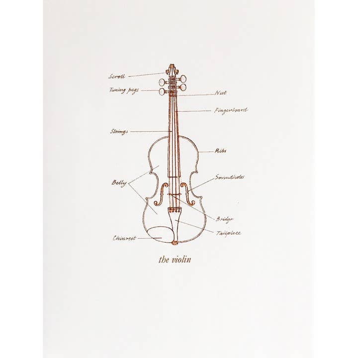 lumia designs - Wholesale Everyday Greeting Card - Violin parts Card