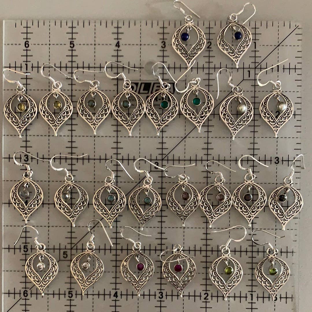 Keystone Crystals - Wholesale Dangle Earrings - Gemstone Sterling Silver Earrings15