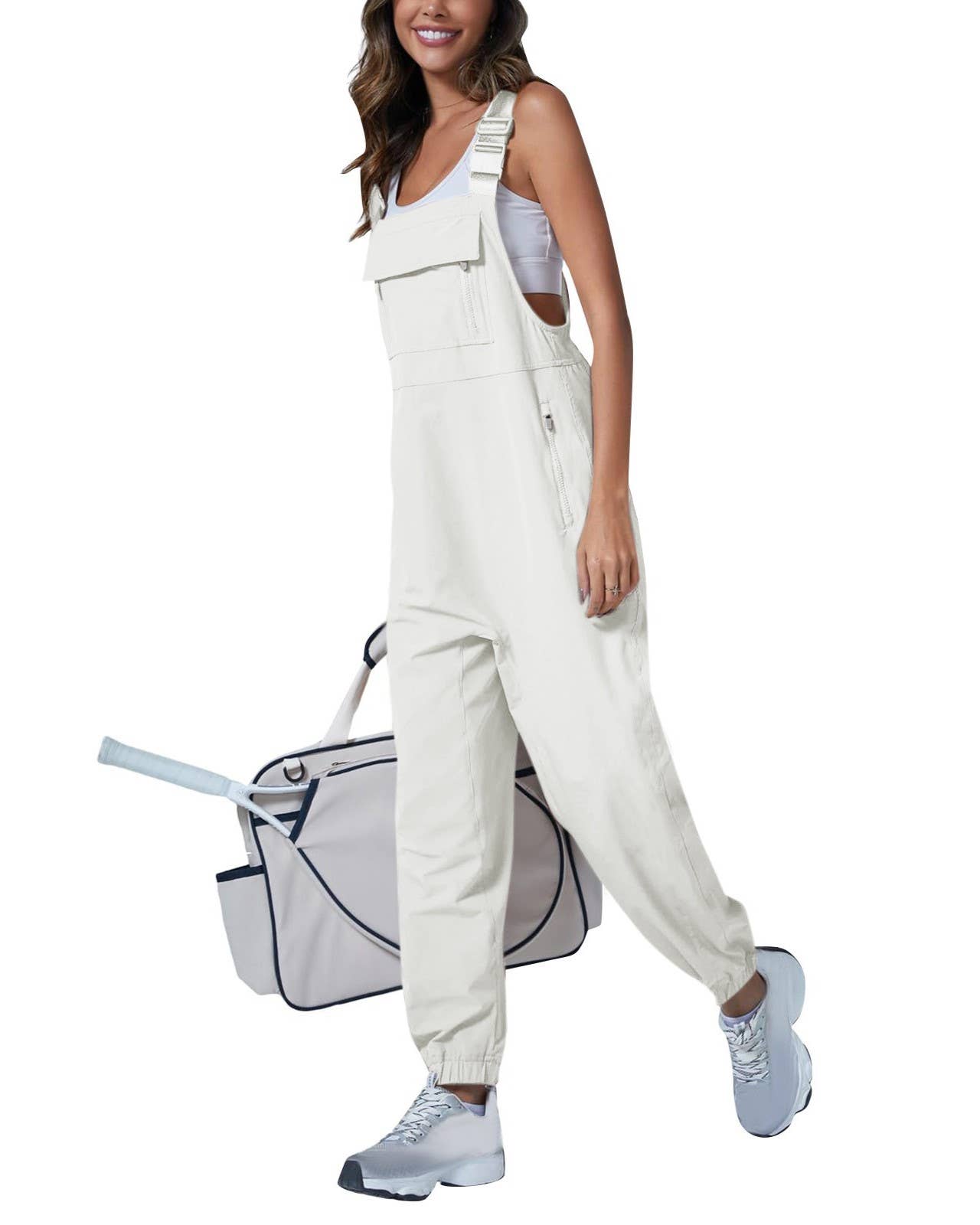 HIDDENBRAND - Wholesale Jumpsuit - Women's - Cargo Bib Chic Casual Legging Jumpsuit11