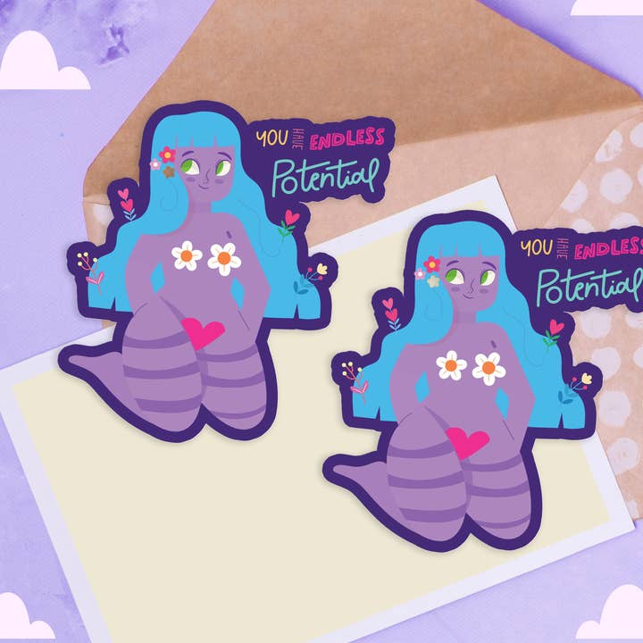 Adesivo lucido fatto a mano You have infinite potenzialità per la vendita all'ingrosso da parte di Neha Lee Designs