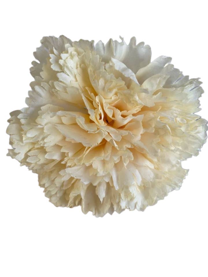 OFF-WHITE PLAIN CARNATION FLOWER 1P for wholesale by EMMA WU DESIGN