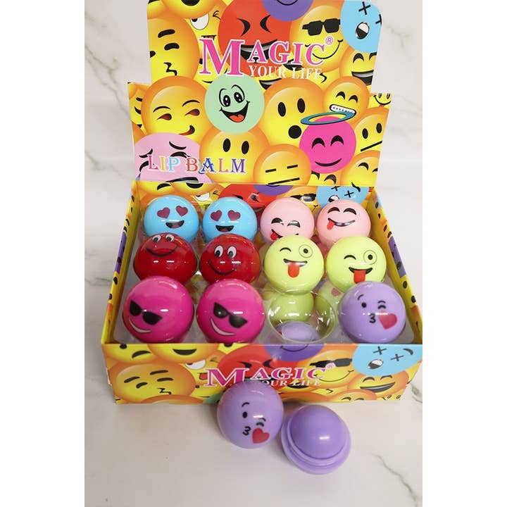 MIX COLOR Emoji Magic Lip Gloss Set for wholesale on Faire