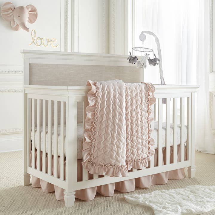 Levtex Home - Wholesale Bedding Set - Kids & Baby - Heritage Blush Velvet 4PC Crib Bedding Set