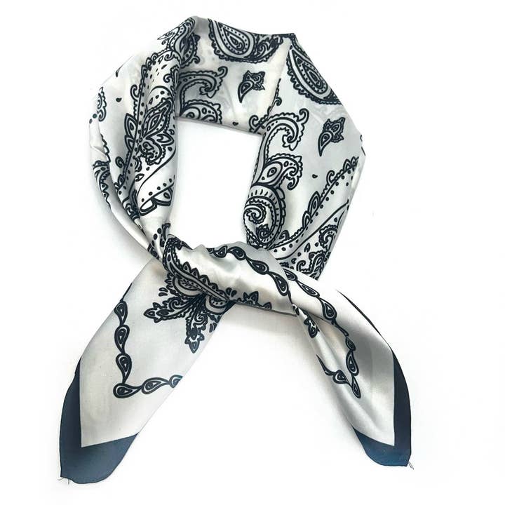 LINETA - Wholesale Scarf - Women's - D-164 Scarf silk touch 70x70 paisley pattern1