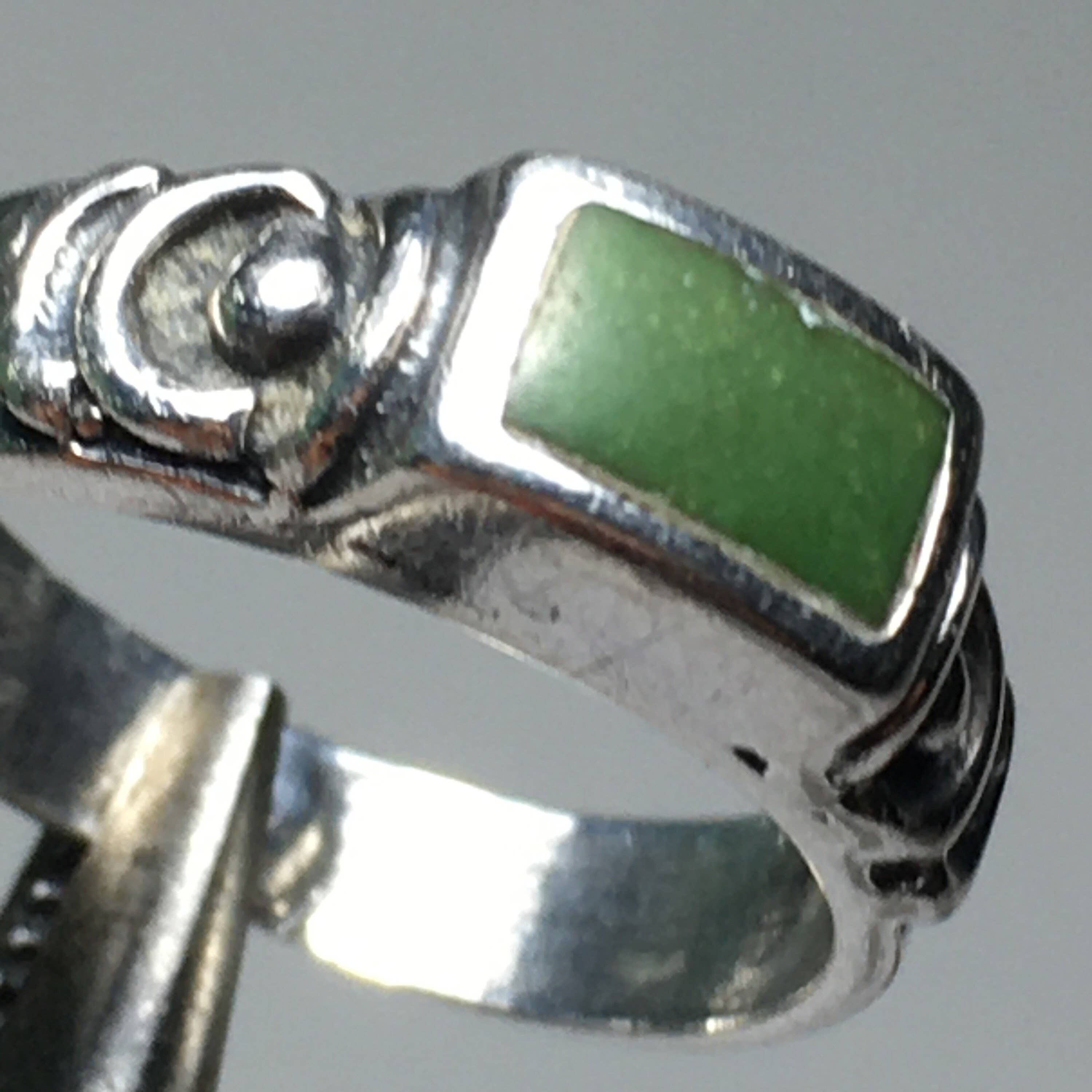 Wildheart Crystals - Wholesale Cocktail/Statement Ring - Jade 925 Sterling Silver Ring (Size 4-1/2)3