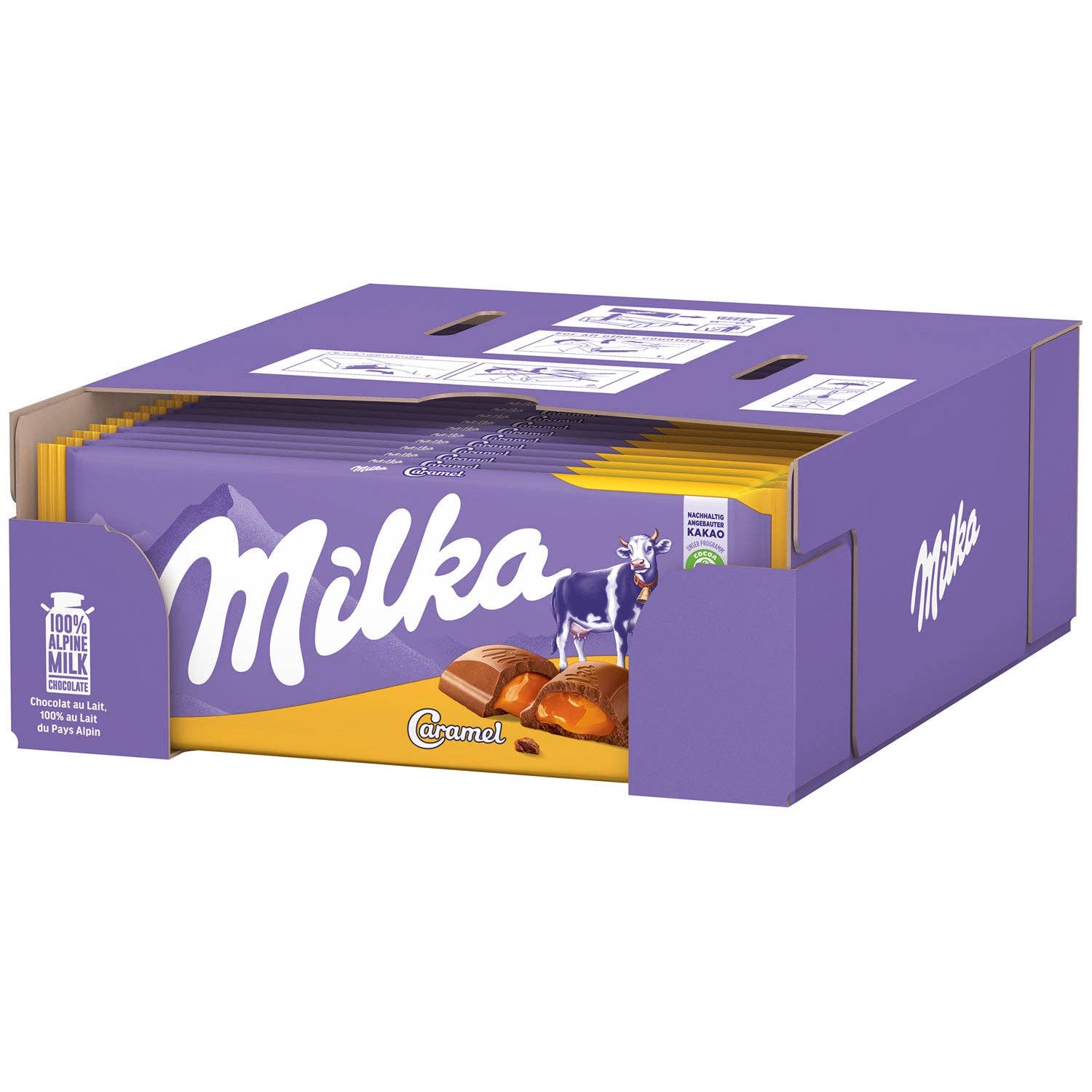 Global Bite Co - Wholesale Chocolate Bar - Milka Caramel 100g (European)1
