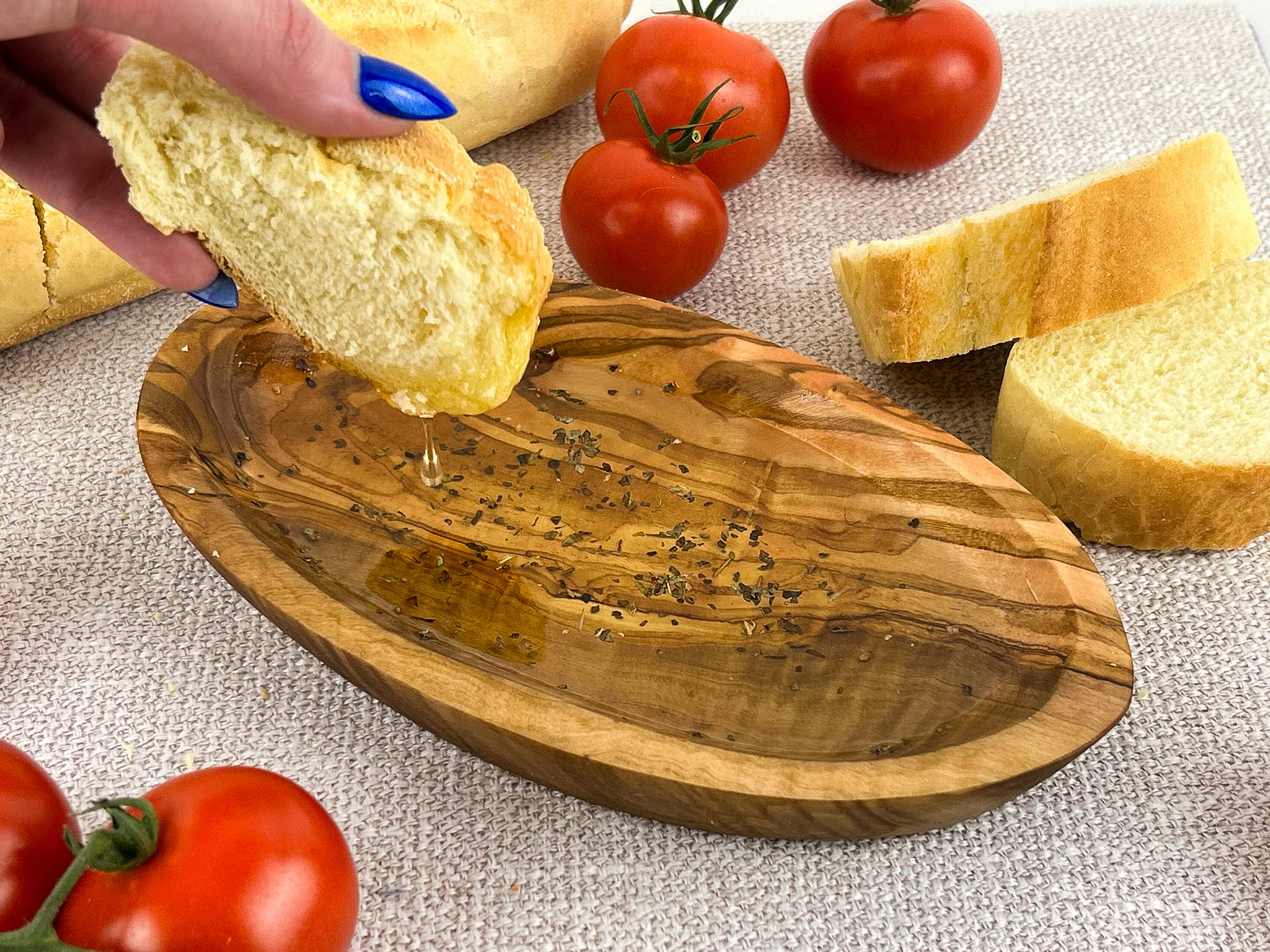 Natural OliveWood - Wholesale Condiment/Dip Bowl - Olive Wood Dipping Dish2
