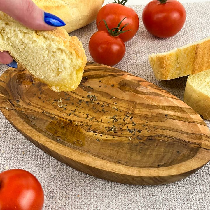Natural OliveWood - Wholesale Condiment/Dip Bowl - Olive Wood Dipping Dish2