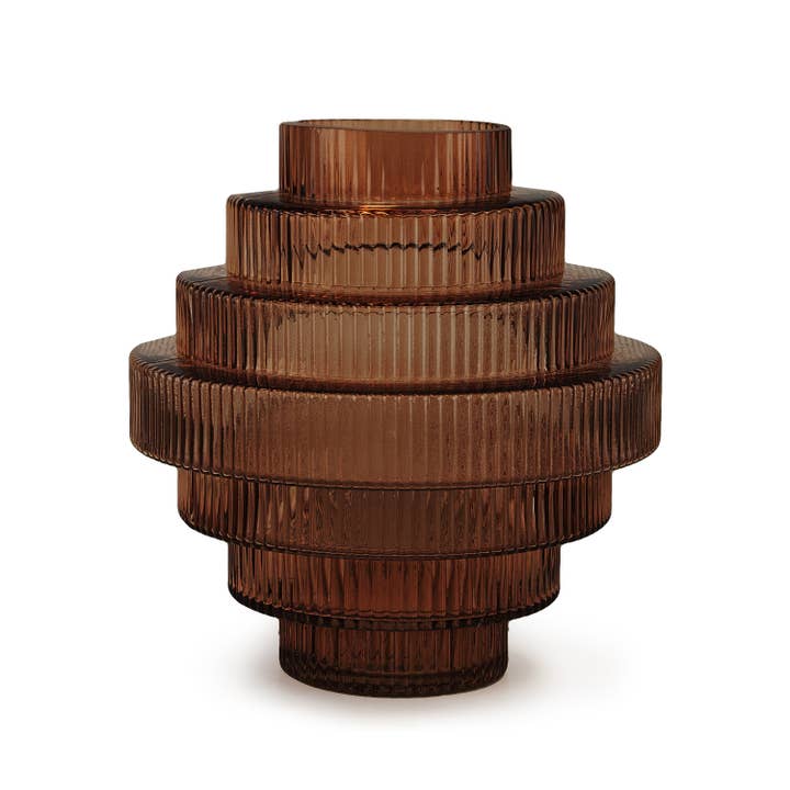 Galore Home - Wholesale Vase - Large Layered Glass Vase
