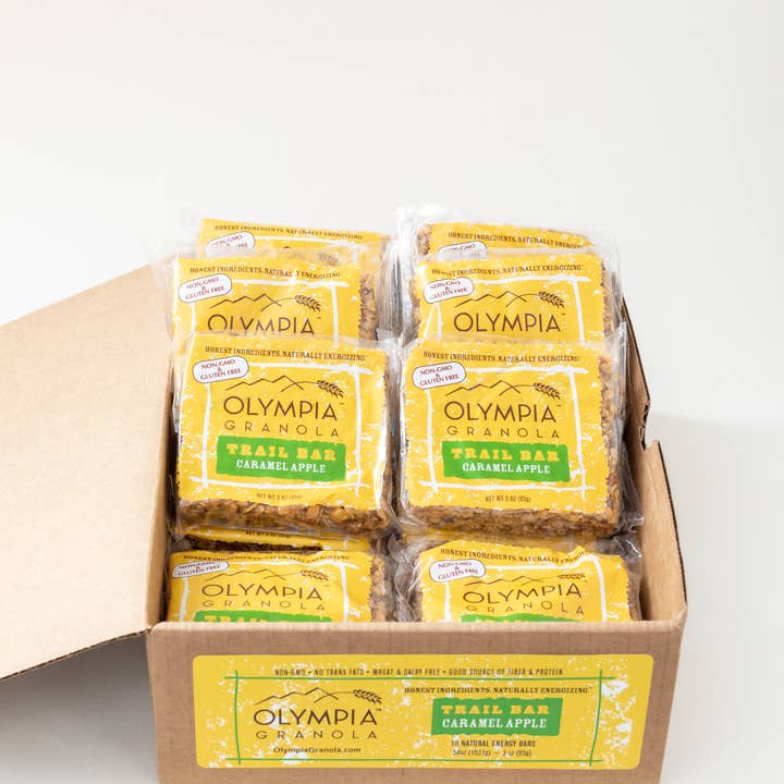 Olympia Granola - Wholesale Snack Bar - Olympia Granola Caramel Apple Trail Bar Granola Bar Case2