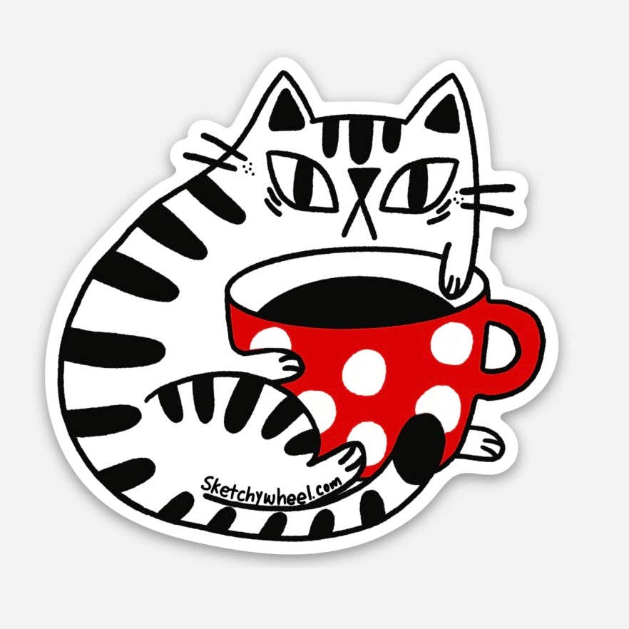 ShangDaili – wholesale Magnet – Cat Magnet - Cat Holding a Coffee Mug0