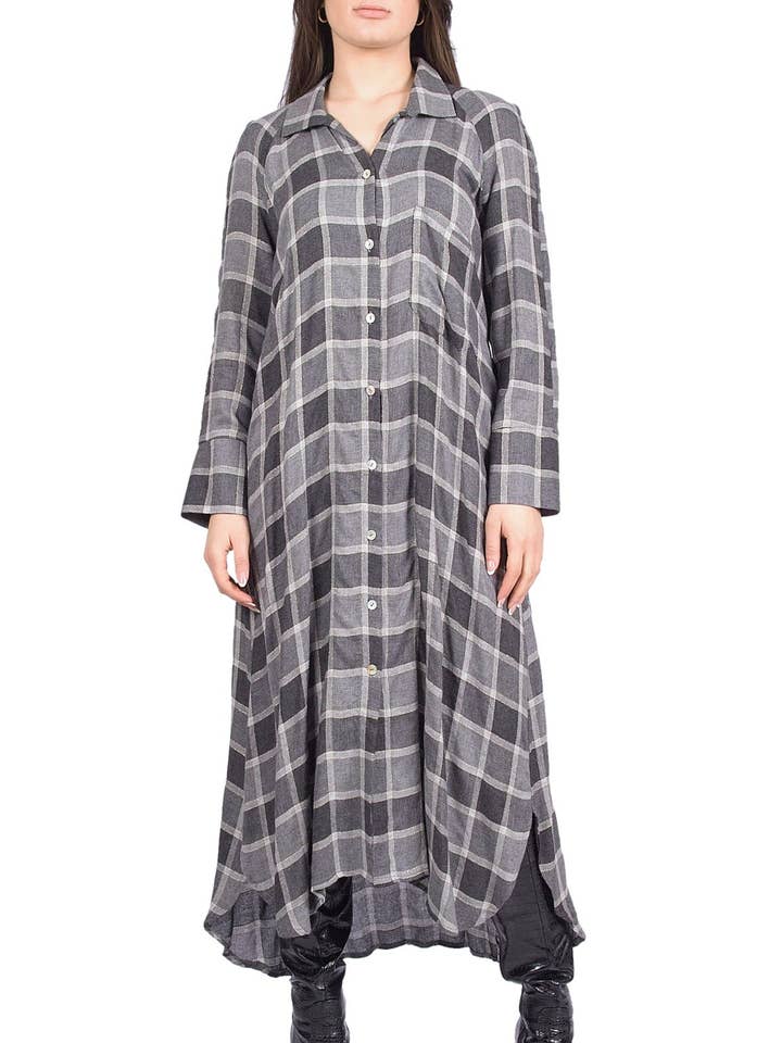 Long shirt dress - Grey - Placy 240 for wholesale by FEDERICA ERRE