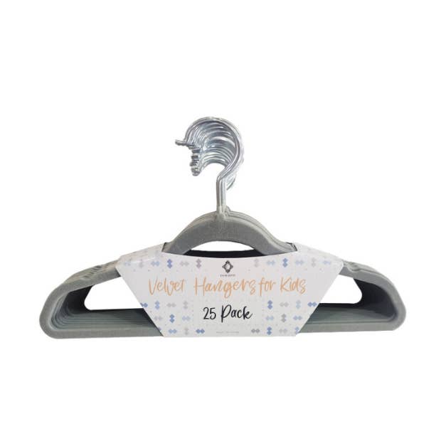 Concepts 25pk Velvet Hangers for Kids – Soft & Snag-Free for wholesale by Concepts In Time