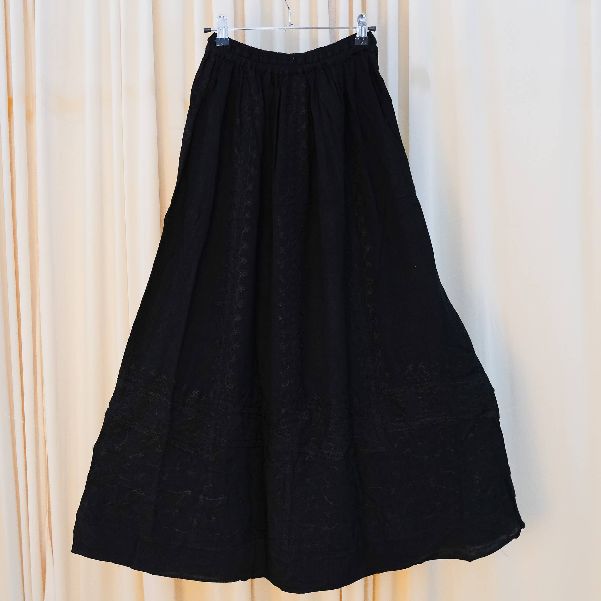 Karma Nepal Crafts - Wholesale Top & Skirt Set - Women's - Flowy Long Tiered Embroidery Skirt0