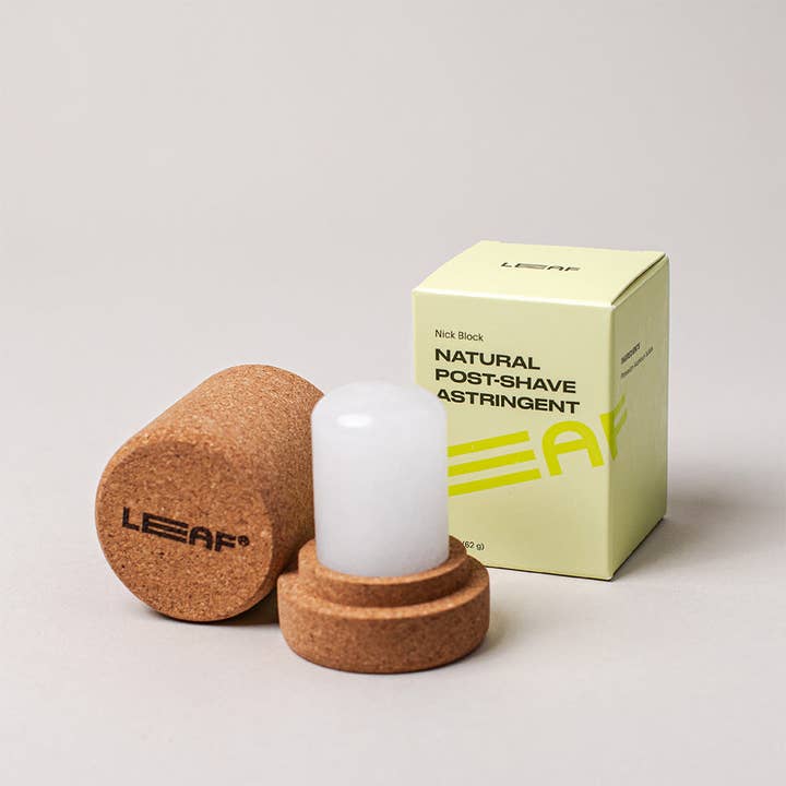 Nick Block - Bloc d'alun pour le rasage pour la vente par Leaf Shave