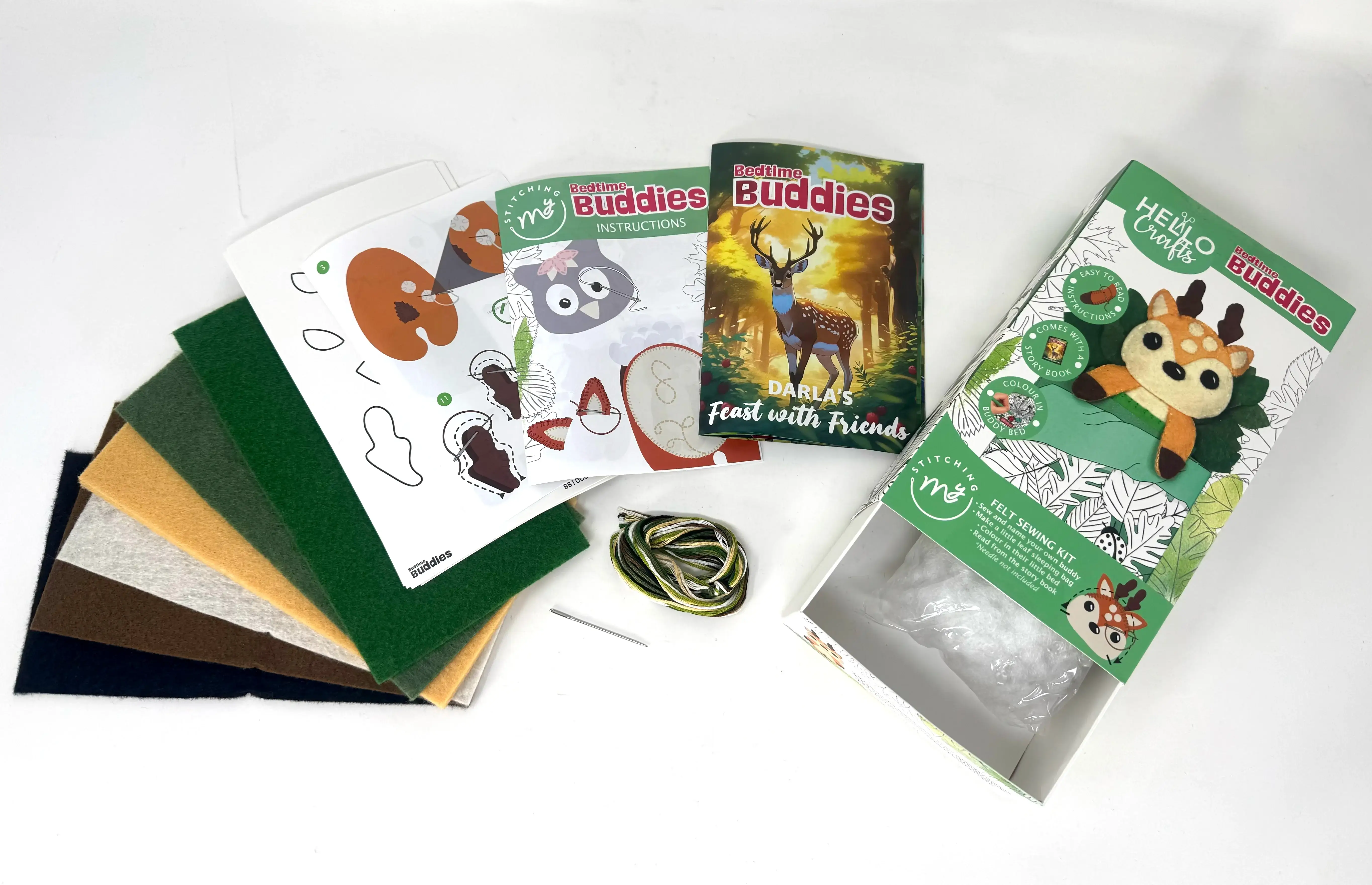 Creative World of Crafts - Wholesale Craft Sewing Kit - Felt Sewing Kits Bedtime Buddies - Darla the Deer1