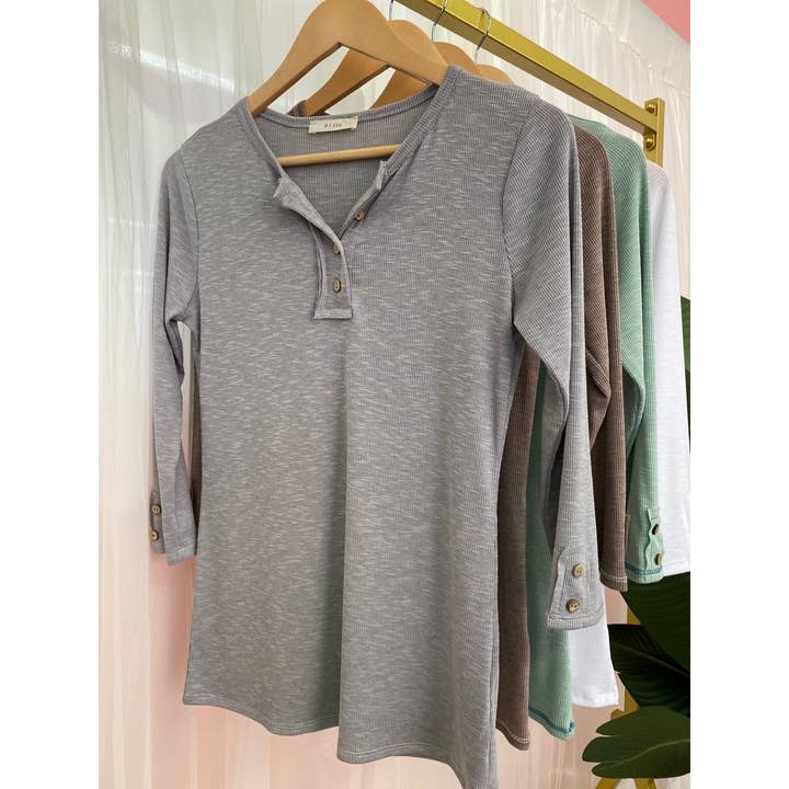 Camisa henley lisa de manga corta con 4 mangas SPECIAL para venta al por mayor de Reborn J