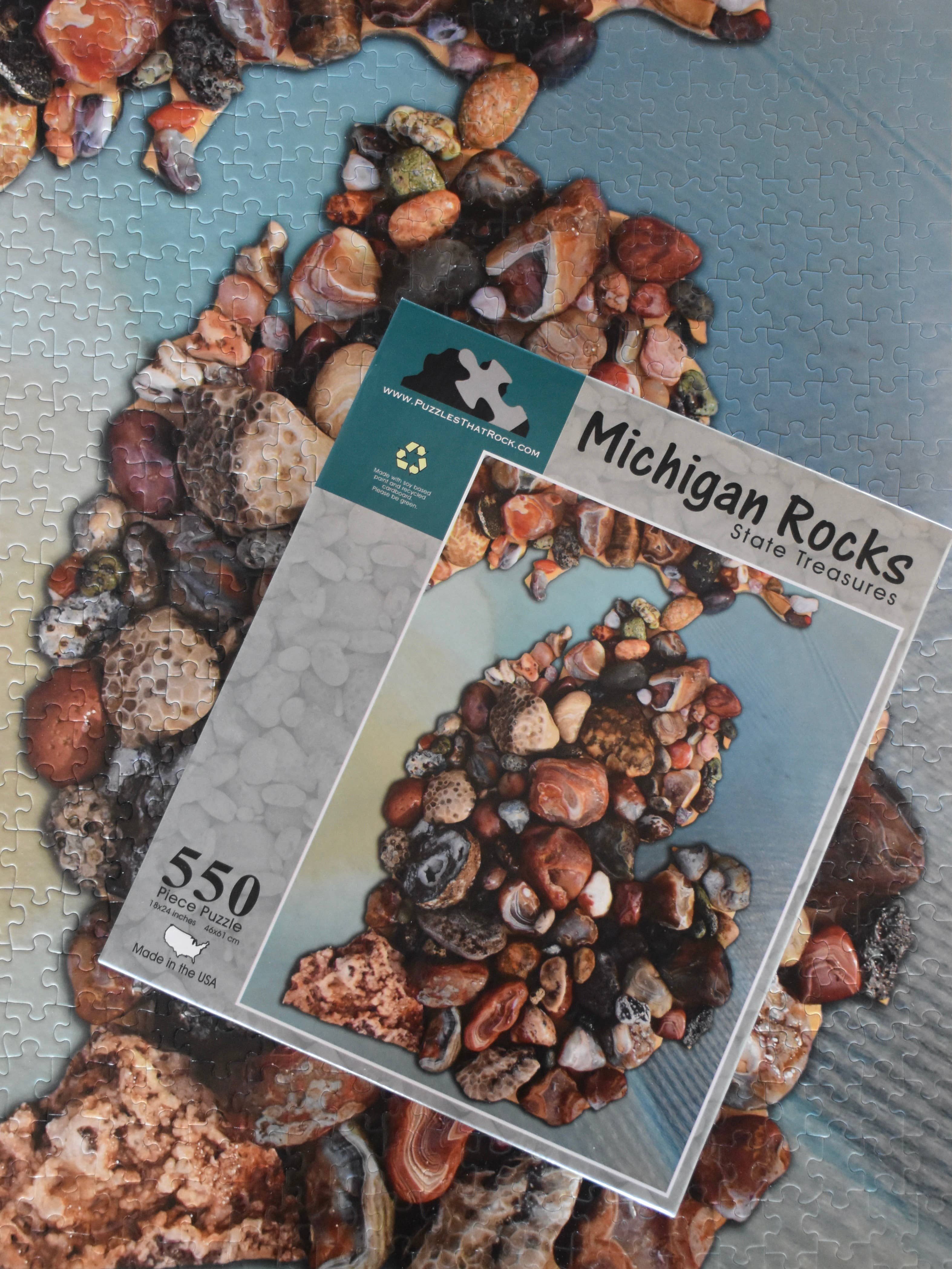 Puzzles That Rock - Wholesale Puzzle - Adult - Michigan Rocks: Agates 550-Piece Puzzle2