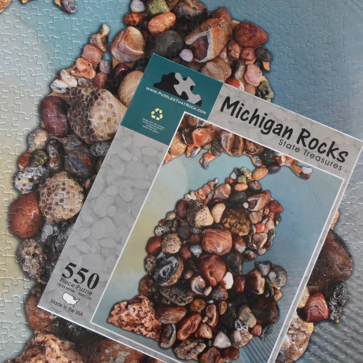 Puzzles That Rock - Wholesale Puzzle - Adult - Michigan Rocks: Agates 550-Piece Puzzle2