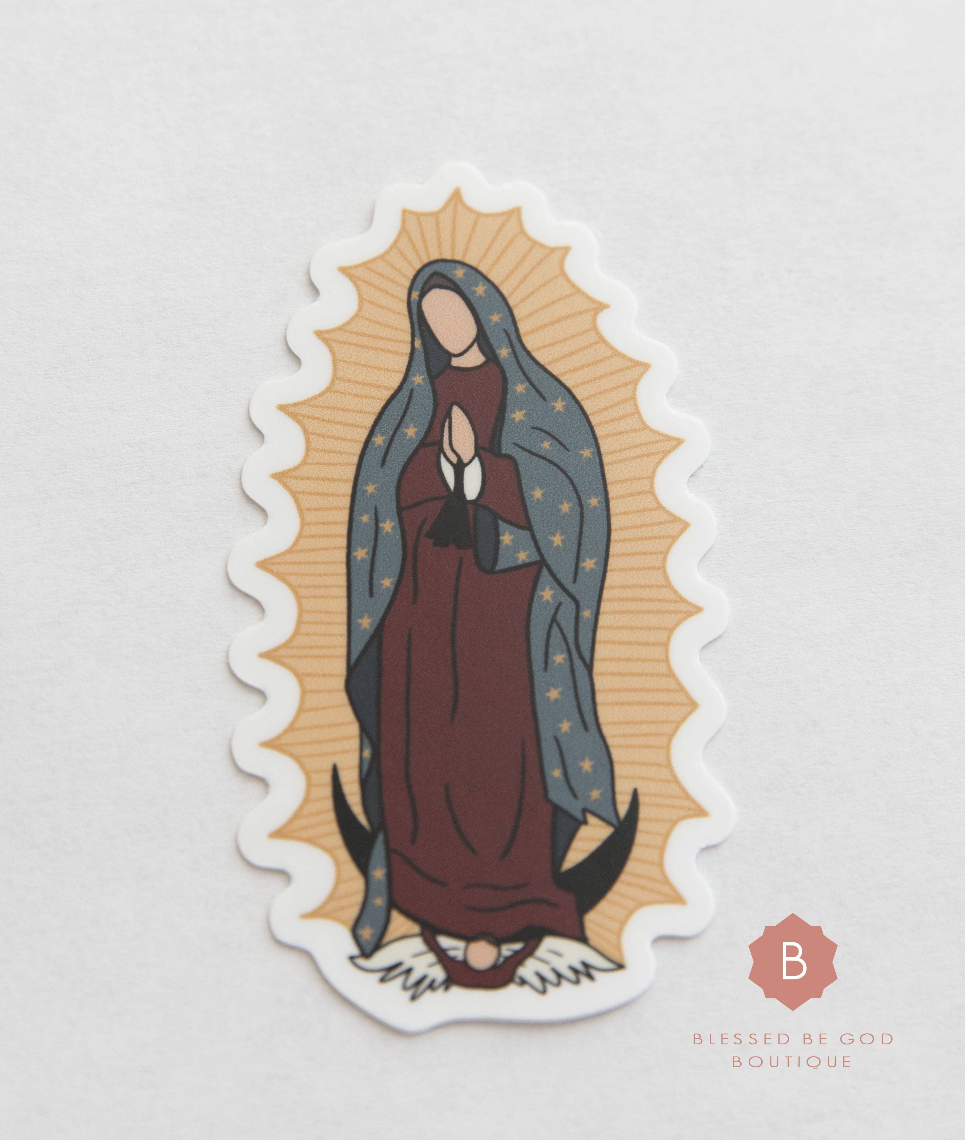 Blessed Be God Boutique - Wholesale Sticker - Our Lady of Guadalupe Sticker, Catholic Vinyl Sticker1