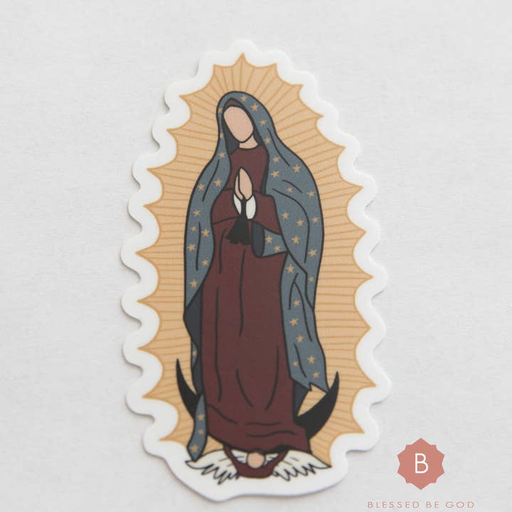 Blessed Be God Boutique - Wholesale Sticker - Our Lady of Guadalupe Sticker, Catholic Vinyl Sticker1