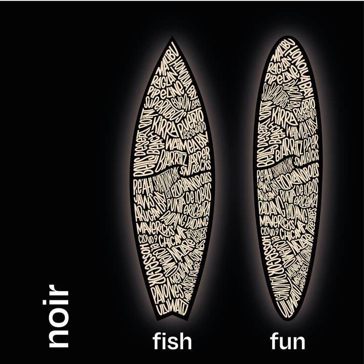 Les Petits Plans - Wholesale Wall Accent - Surfboard - The 30 Most Beautiful Surf Spots