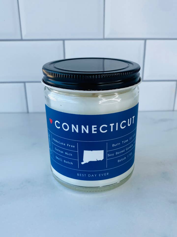 Connecticut Candle for wholesale by Rambling Caravan