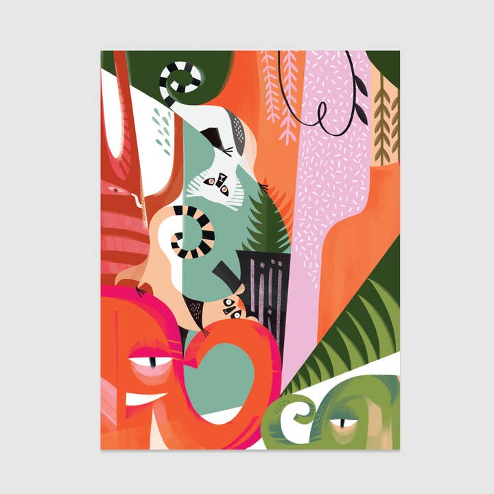 Poster Giungla di Lemuri (30x40cm e 50x70cm) per la vendita all'ingrosso da parte di Redy.