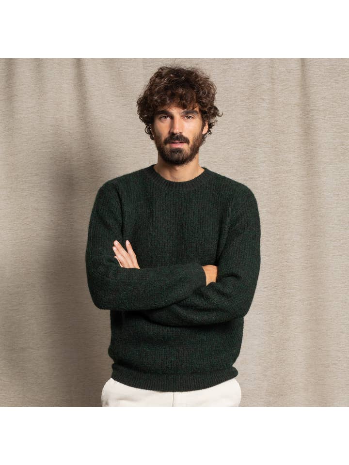 JAQK - Wholesale Knit Sweater - Men's - Khaki Avalanche sweater1