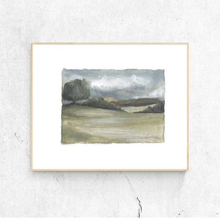 Along the Road Watercolor Print for wholesale by Jessica Frasz Studio