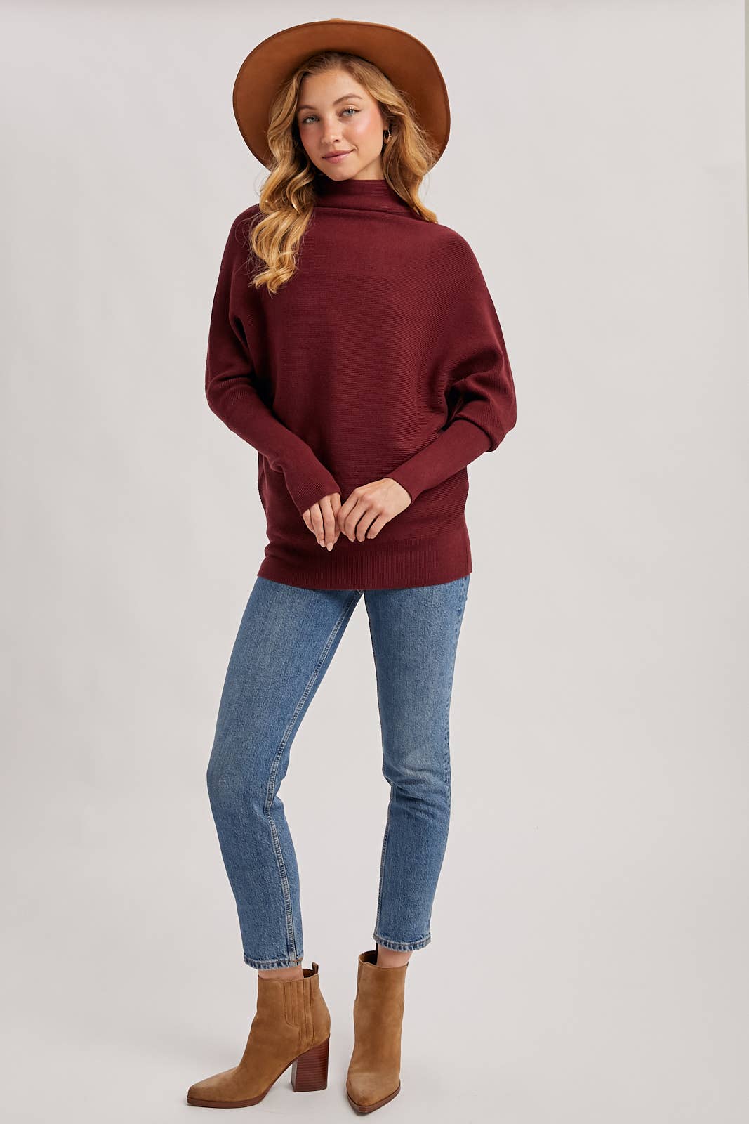 Bluivy - Wholesale Knit Sweater - Women's - SLOUCH NECK DOLMAN SLEEVED PULLOVER63