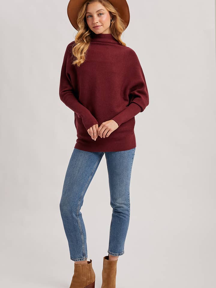 Bluivy - Wholesale Knit Sweater - Women's - SLOUCH NECK DOLMAN SLEEVED PULLOVER63