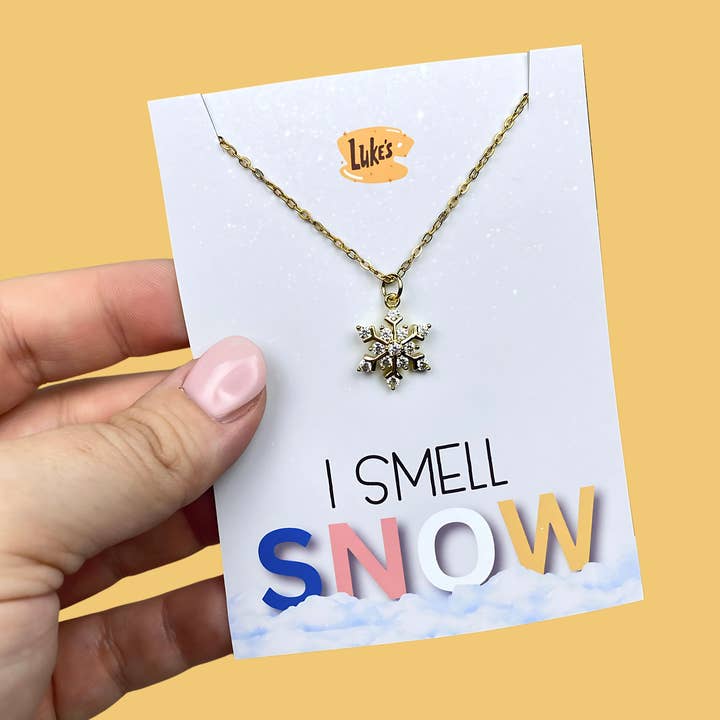 I Smell Snow Charm Necklace | Stainless Steel Chain for wholesale by Wild Dogwood Designs