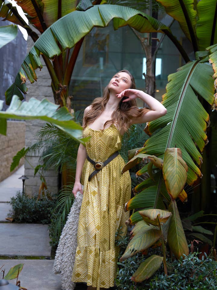 The Fox and The Mermaid - Wholesale Dress – Women's - Shibori Hand-Dyed Maxi Dress (Udvita)5