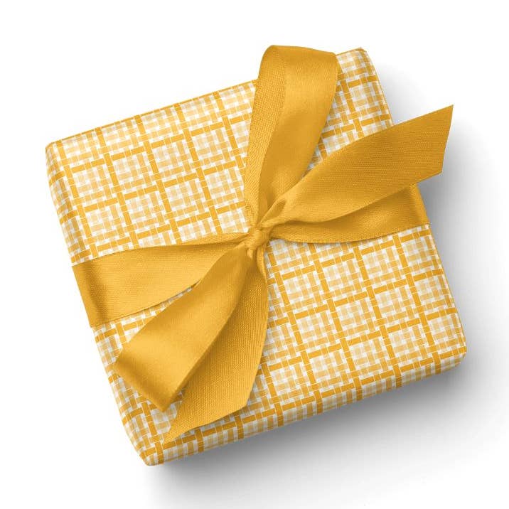 Mustard Gingham Wrap for wholesale by Grace Jackson Design