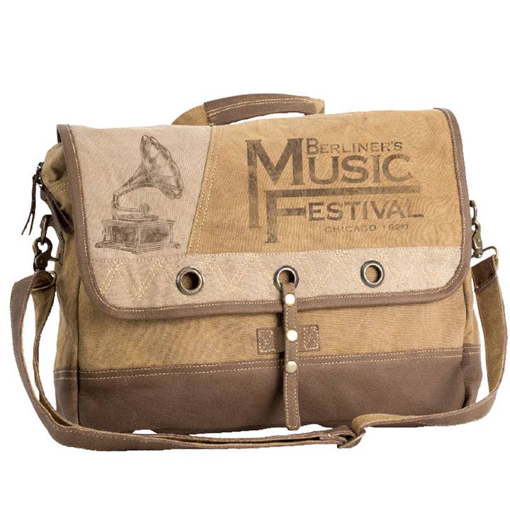 Music Festival Messenger Bag for wholesale by Clea Ray Canvas Bags & Clothing