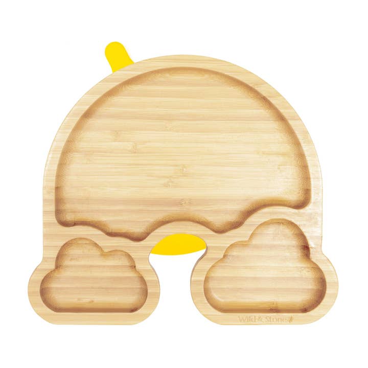 Wild and Stone - Wholesale Dinner Plate - Kids & Baby - Baby Bamboo Weaning Plate Set - Over The Rainbow0