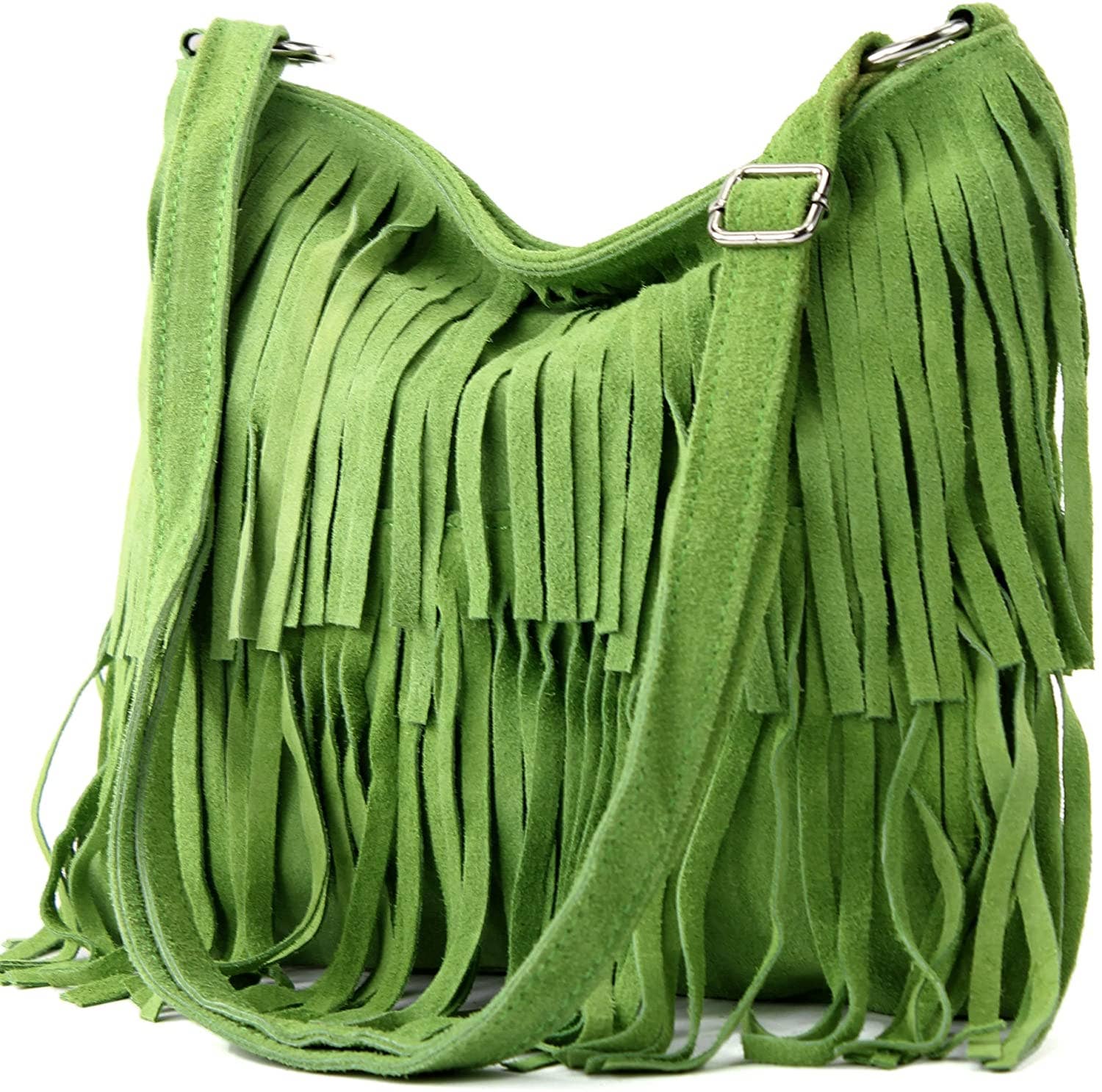 Ellas Trading - Wholesale Crossbody Bag - Women's - Italian Suede Leather Fringed Shoulder Crossbody Bag7