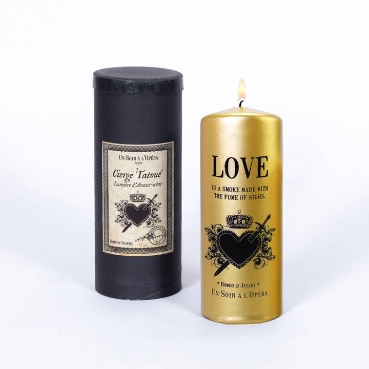 Un Soir A L'Opéra - Wholesale - Wholesale Pillar candle - Christmas Decorative Candle - Love - Gold1